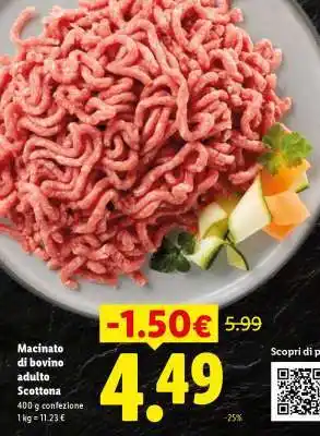 Lidl Macinato di bovino adulto scottona offerta