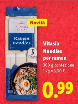 Lidl Vitasia Noodles per ramen offerta