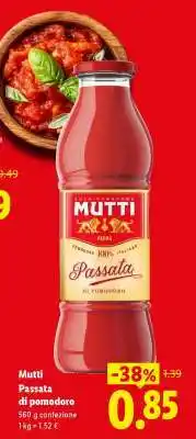 Lidl MUTTI passata di pomodoro offerta