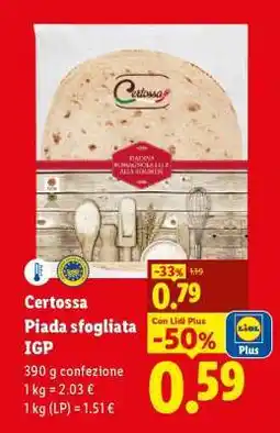 Lidl Certossa Piada sfogliata IGP offerta