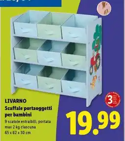 Lidl Livarno Scaffale portaoggetti per bambini offerta