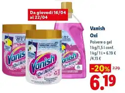 Lidl Vanish Oxi offerta