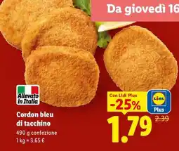 Lidl Cordon Bleu di tacchino offerta