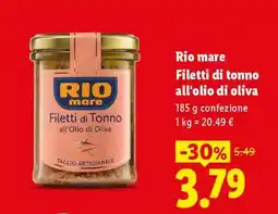 Lidl RIO MARE Filetti di Tonno all’olio di oliva offerta