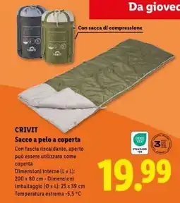 Lidl CRIVIT Sacco a pelo a coperta offerta