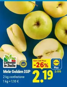 Lidl Mele Golden IGP offerta