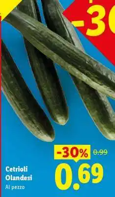 Lidl Cetrioli olandesi offerta