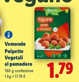 Lidl Vemondo Polpette vegetali al pomodoro offerta