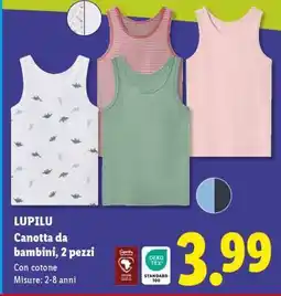 Lidl LUPILU Canotta da bambini, 2 pezzi offerta