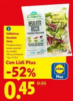 Lidl Vallericca Insalata ricca offerta