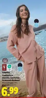 Lidl ESMARA Camicetta in mussola o pantaloni in mussola da donna offerta