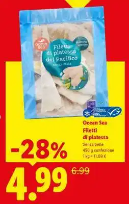 Lidl Ocean Sea Filetti di platessa offerta
