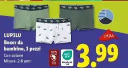 Lidl LUPILU Boxer da bambino, 3 pezzi offerta