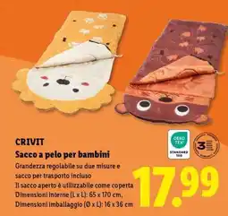 Lidl CRIVIT Sacco a pelo per bambini offerta