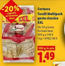 Lidl Certossa Taralli Multipack gusto classico XXL offerta