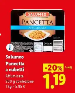 Lidl Salumeo Pancetta a cubetti offerta