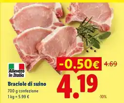 Lidl Braciole di suino offerta