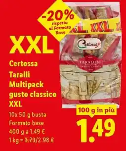 Lidl Certossa Taralli Multipack gusto classico XXL offerta