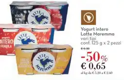 Conad Yogurt intero Latte Maremma offerta