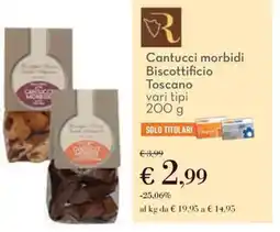 Conad Cantucci morbidi Biscottificio Toscano offerta