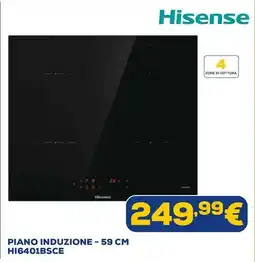 Euronics Hisense PIANO INDUZIONE - HI6401BSCE offerta