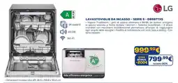 Euronics LG LAVASTOVIGLIE DA INCASSO - SERIE 5 - DB597TXS offerta