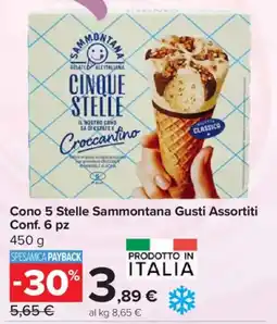 Carrefour Express Cono 5 Stelle Sammontana offerta