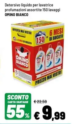 Iper La Grande Detersivo liquido per lavatrice OMINO BIANCO offerta