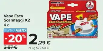 Carrefour Express Vape Esca Scarafaggi X2 offerta
