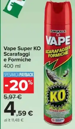 Carrefour Express Vape Super KO Scarafaggi e Formiche offerta