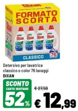 Iper La Grande Detersivo per lavatrice classico o color DIXAN offerta