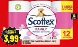 Risparmio Casa Scottex carta igienica family maxi 12 rotoli offerta