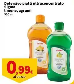 Sigma Detersivo piatti ultraconcentrato Sigma limone, agrumi offerta