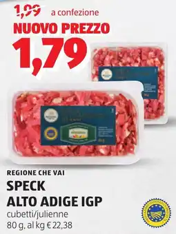 ALDI Regione che vai speck alto adige IGP offerta