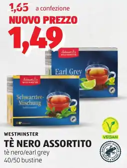 ALDI Westminster tè nero offerta