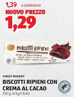 ALDI Finest bakery biscotti ripieni con crema al cacao offerta