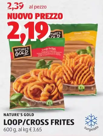 ALDI Nature's gold loop/cross frites offerta