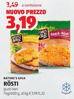 ALDI Nature's gold rösti offerta