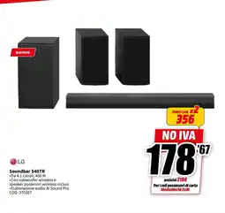 MediaWorld LG Soundbar S40TR offerta