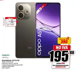MediaWorld oppo Smartphone A5 Pro 5G offerta