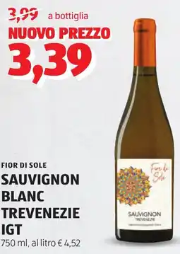 ALDI Fior di sole sauvignon blanc trevenezie IGT offerta