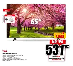 MediaWorld TCL Smart TV 65" 65P7K offerta