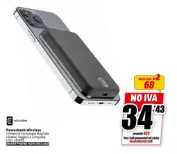 MediaWorld cellularline Powerbank Wireless offerta