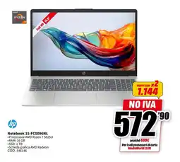 MediaWorld hp Notebook 15-FC0096NL offerta