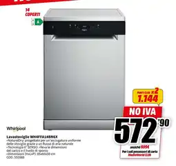 MediaWorld Whirlpool Lavastoviglie WH4FFA14BN6X offerta