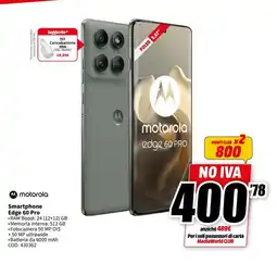 MediaWorld motorola Smartphone Edge 60 Pro offerta