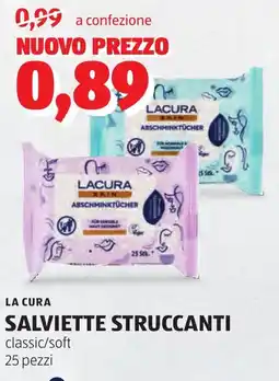 ALDI La cura salviette struccanti offerta