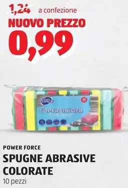 ALDI Power force spugne abrasive colorate offerta