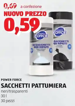 ALDI Power force sacchetti pattumiera offerta
