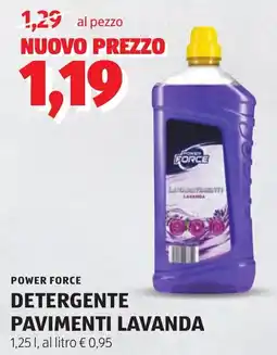 ALDI Power force detergente pavimenti lavanda offerta